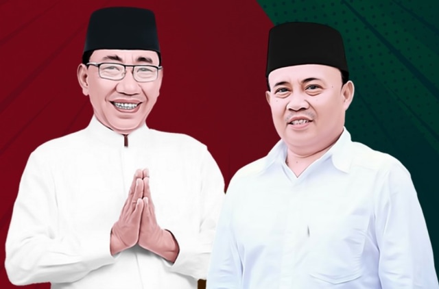 Muhammad Hasan Bay dan Muhammad Asghar Saleh, Calon Wali Kota dan Wakil Wali Kota Ternate. Disain: April dan Gustam Jambu/cermat