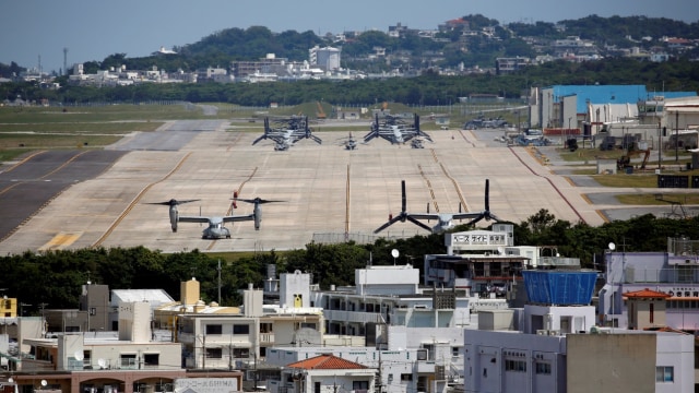 Pangkalan militer AS di Okinawa. Foto: Issei Kato/Reuters