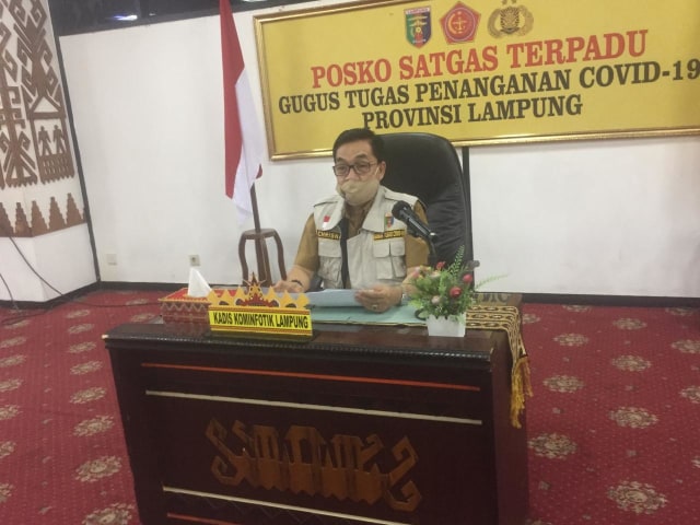 Kadis Kominfotik Provinsi Lampung Chrisna Putra, Selasa (14/7) | Foto : Riswan Effendi/Lampung Geh