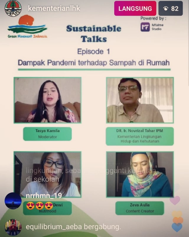 Capture Sustainable Talk 1. (Selasa, 21/7/20)