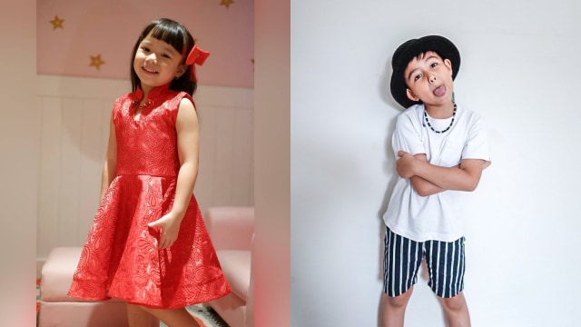Gempita Nora Marten dan Ryshaka Dharma Situmeang, anak artis yang memiliki brand bisnis sendiri. Foto: Instagram @gisel_la dan @babygottstyle 
