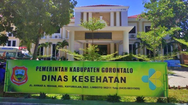 Kantor Dinas Kesehatan Kabupaten Gorontalo. Sabtu, (25/7). Foto: Dok istimewa