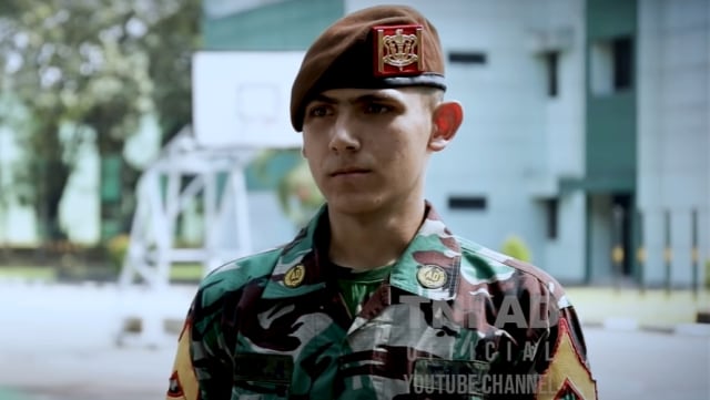 Taruna Angkatan Militer, Enzo Zenz Allie. Foto: Tangkapan layar via Youtube/TNI AD