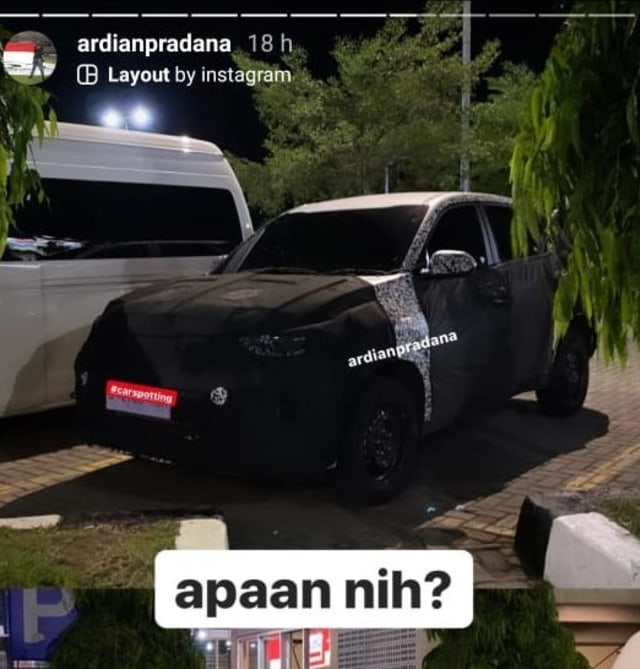 KIA Sonet sedang uji jalan di Indonesia. Foto: dok. Instagram Story Ardian Pradana