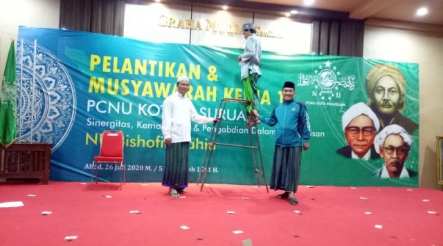 Pengurus PCNU Kota Pasuruan Dilantik dengan Penerapan Protokol kesehatan 