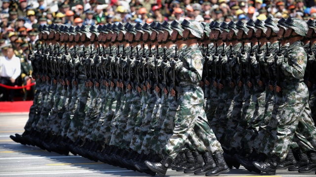 Ilustrasi tentara China. Foto: JASON LEE/AFP