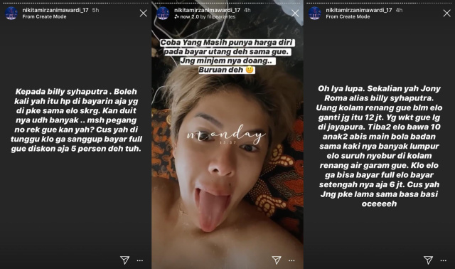 Nikita Mirzani Tagih Utang ke Billy Syahputra Lewat Instagram (64175)