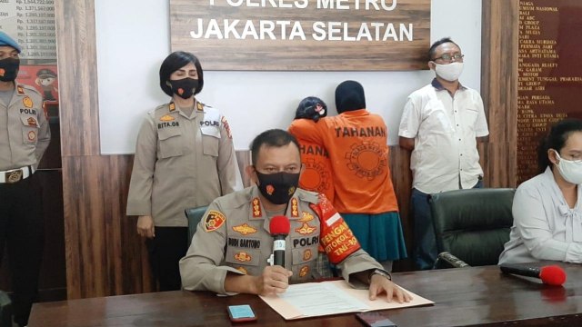 Jumpa pers kasus penculikan anak di Mapolres Metro Jakarta Selatan. Foto: Dok. Istimewa