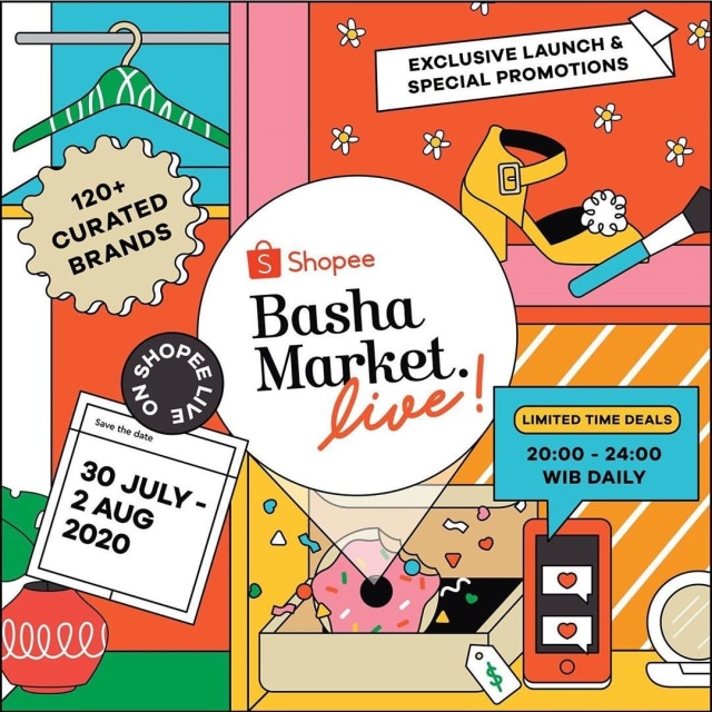Shopee Basha Market Live mulai 30 Juli 2020 - 2 Agustus 2020.