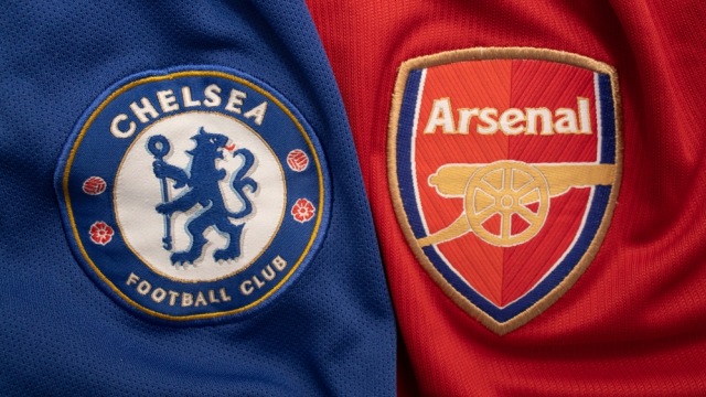 Logo Chelsea dan Arsenal. Foto: Shutter Stock