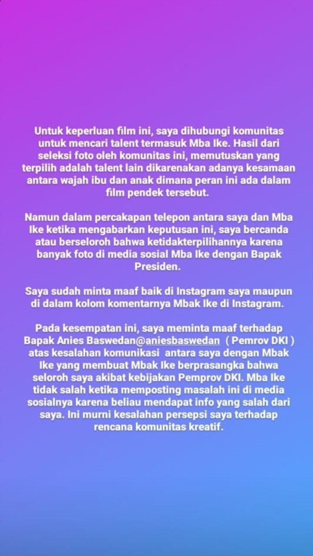 Agensi Klarifikasi Ucapan Ike Muti soal Proyek dengan Syarat Hapus Foto Jokowi (39493)