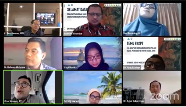 Webinar FK2PT Bahas Peranan Kebijakan Pemerintah Bagi Pelaku Usaha Perikanan di Pantai Utara Jawa