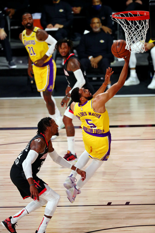 Pertandingan antara Houston Rockets vs LA Lakers. Foto: Kim Klement/USA Today Sports/Reuters