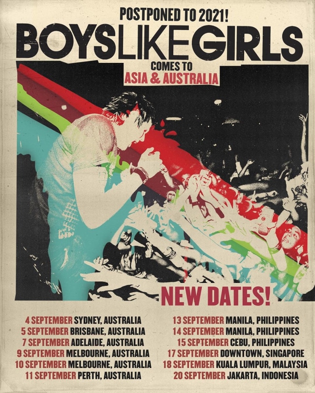 Konser Boys Like Girls di Jakarta Kembali Ditunda sampai 2021 dok Instagram Boys Like Girls