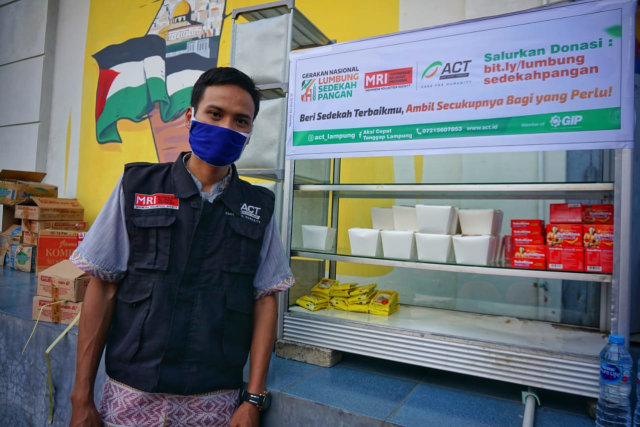 ACT Lampung launching Gerakan Nasional Lumbung Sedekah Pangan, Jumat (7/8) | Foto: Syahwa Roza Hariqo/Lampung Geh