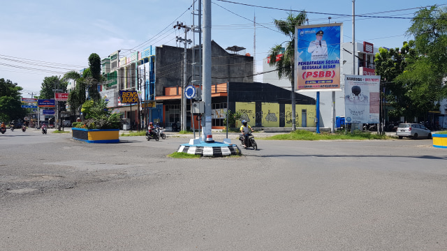 Suasana Kota Tegal saat penerapan PSBB. (Foto: Irsyam Faiz)