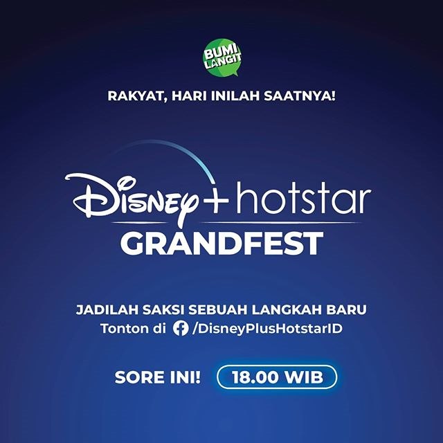 Bumilangit di Disney+ Hotstar Grandfest. Foto: Dok: Instagram @bumilangitofficia