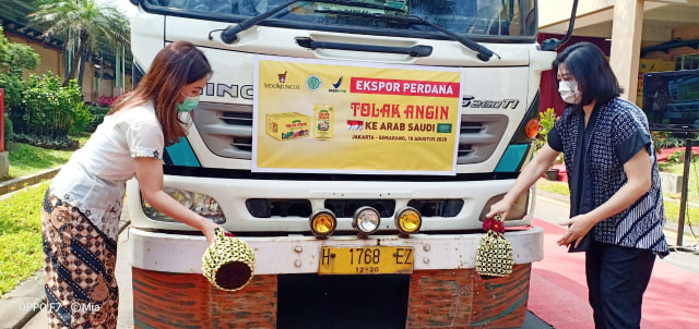 Pelepasan ekspor perdana Tolak Angin di Pabrik Sido Muncul, Ungaran, Semarang, Jawa Tengah. Foto: Dok. Sido Muncul