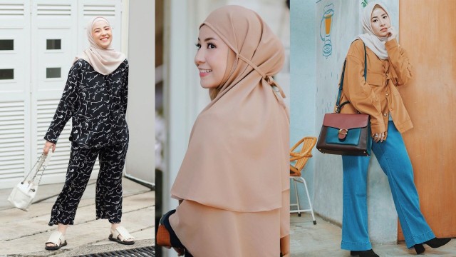 Inspirasi Gaya Hijab Simple untuk Bekerja di Rumah ala Natasha Rizky. Foto: dok. Instagram @natasharizkynew