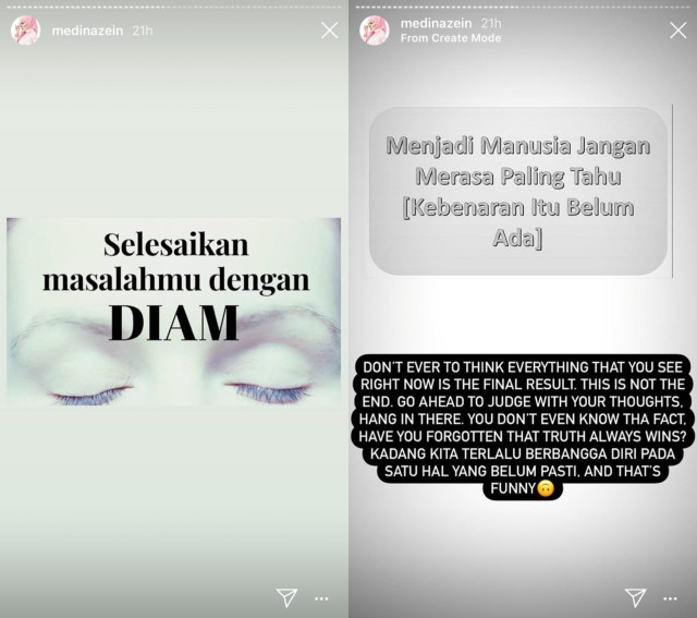 Medina Zein Sindir Balik Zaskia Sungkar soal Kasus Irwansyah Lewat Instagram (356320)