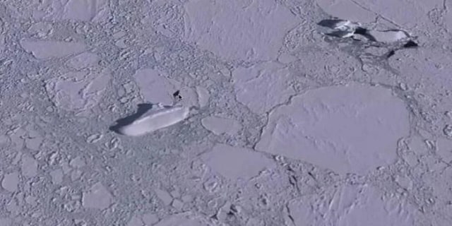 Bangunan raksasa berbentuk mirip kapal ditemuka lewat Google Earth di benua Antartika. Foto: YouTube/MrMBB333