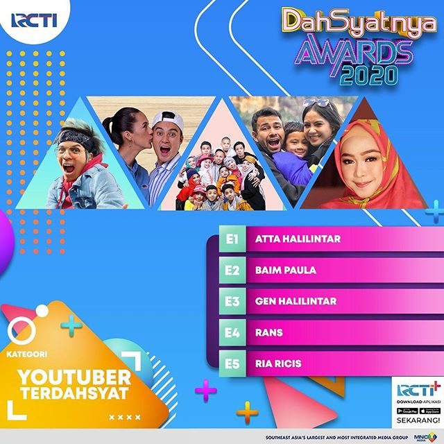 Dashyatnya Awards 2020. Foto: Dok: Instagram @dahsyatmusik