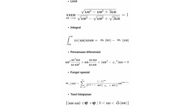 Soal kalkulus yang menggunakan aksara jawa. Sumber Foto: Twitter.com/@jawafess