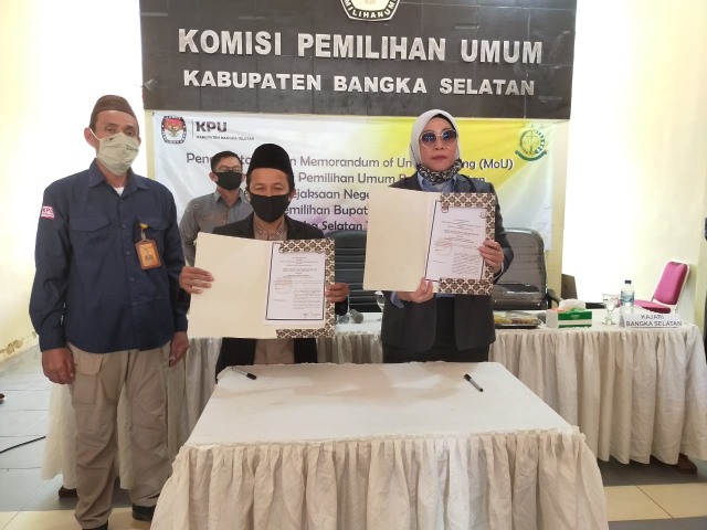 KPU dan Kejari Basel tandatangani MOU di Pilkada 2020.