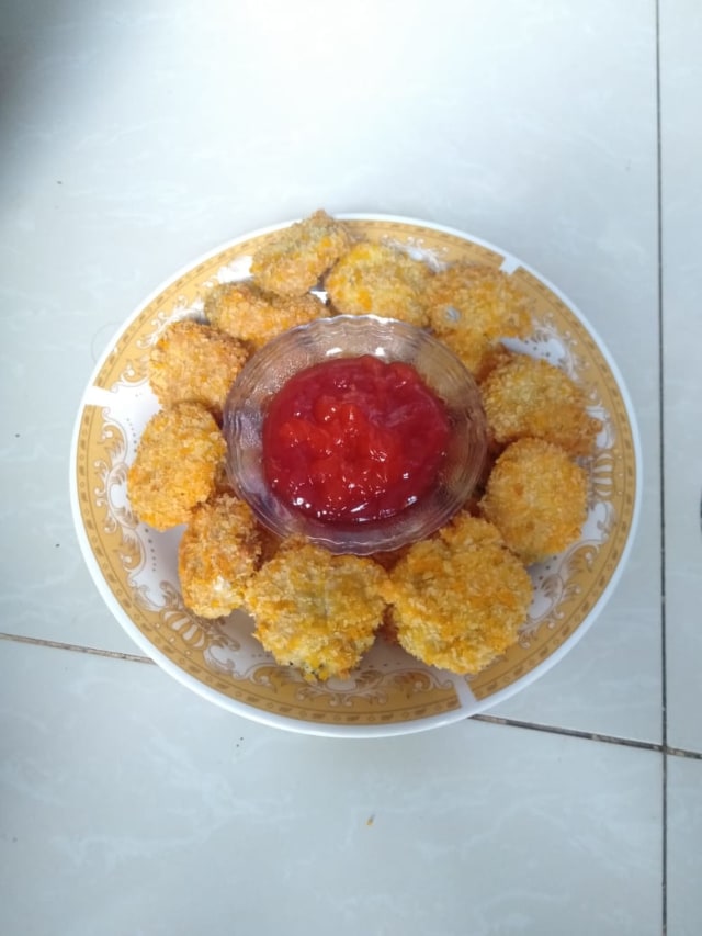 foto : nugget yang dibuat dari ikan patin