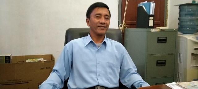Plt Kepala DKP Kabupaten Bangka Barat, Kamso saat ditemui di ruangannya