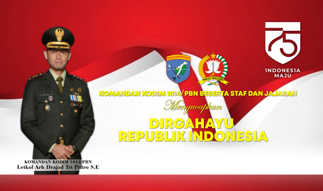 Dandim 1014/PBN: Sambut Kemerdekaan RI dengan Dirumah Saja (61766)
