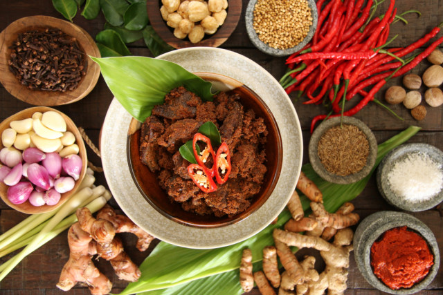 Ilustrasi rempah-rempah dalam makanan khas Indonesia Foto: Dok.Shutterstock