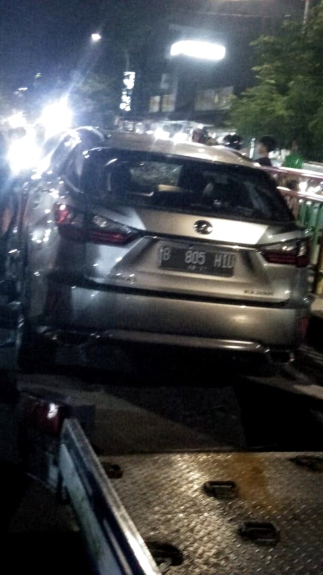 Kecelakaan di Jalan Pasar Palmerah arah Tanah Abang, Jakarta Pusat. Foto: Dok. Istimewa