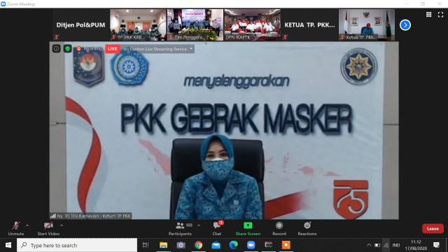 Gebrak Masker PKK se-Indonesia Perintah Langsung Presiden Jokowi