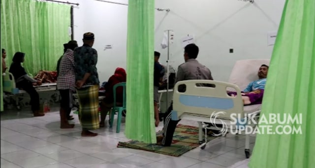 Pasien asal Cilograng, Banten, saat dirawat di RS Palabuhanratu, Kabupaten Sukabumi, Selasa (18/8/2020) akibat tersambar petir. | Sumber Foto:Istimewa