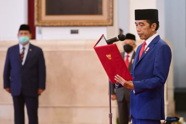 Presiden Jokowi lantik keanggotaan Kompolnas periode 2020-2025 di Istana Negara. Foto: Muchlis Jr - Biro Pers Sekretariat Presiden