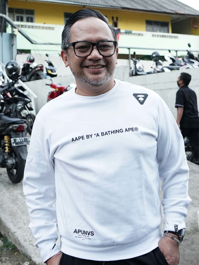 Artis Indra Brasco saat ditemui dikawasan Tendean, Jakarta, Rabu, (19/8). Foto: Ronny