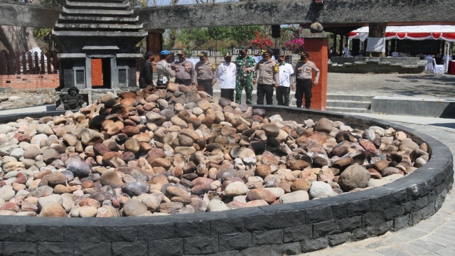 Kapolres Bojonegoro, AKBP M Budi Hendrawan SIK MH, saat hadiri Peresmian Wisata Tangguh Semeru di Objek Wisata Khayangan Api Bojonegoro. Rabu (19/08/2020)