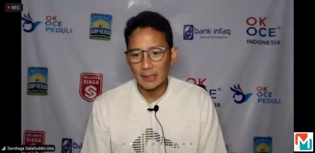 Sandiaga Uno dalam acara Rakernas GeKrafs, Kamis (20/8). Foto: irham thoriq