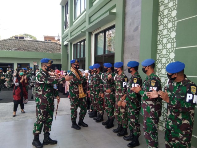 Danpomdam II/Sriwijaya, Letkol Cpm Bayu Aji Widodo, saat melakukan kunker ke Denpom II/3 Lampung, Jumat (21/8) | Foto: Obbie Fernando/Lampung Geh