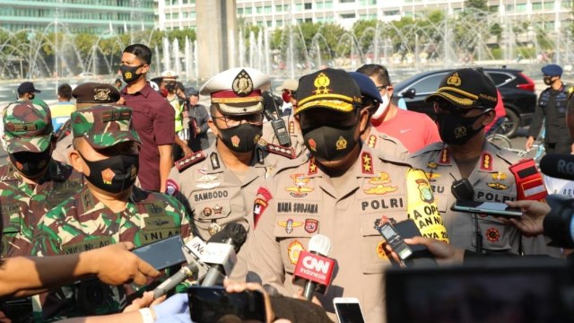 Kapolda Metro Jaya Irjen Pol Nana Sudjana di Bundaran HI, Jakarta Pusat. Foto: Polda Metro Jaya