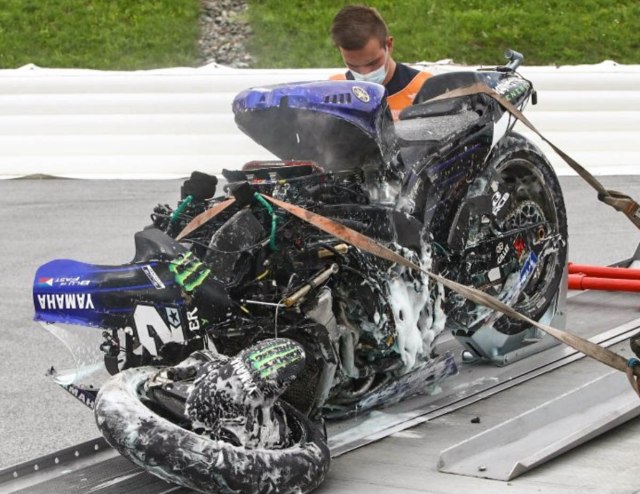 Kondisi motor Maverick Vinales. Foto: Motosport