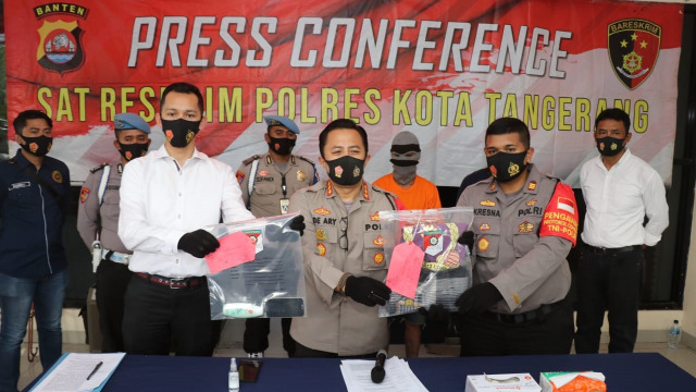 Kepolisian Resor Kota Tangerang mengamankan seorang pria yang melakukan sodomi anak di bawah umur dengan modus mempunyai  ilmu mengusir kuntilanak. Foto: Dok. Istimewa