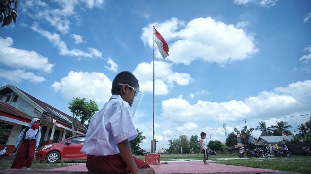 Foto: Aktivitas Siswa SD di Sumsel setelah Diizinkan Kembali Sekolah (128249)