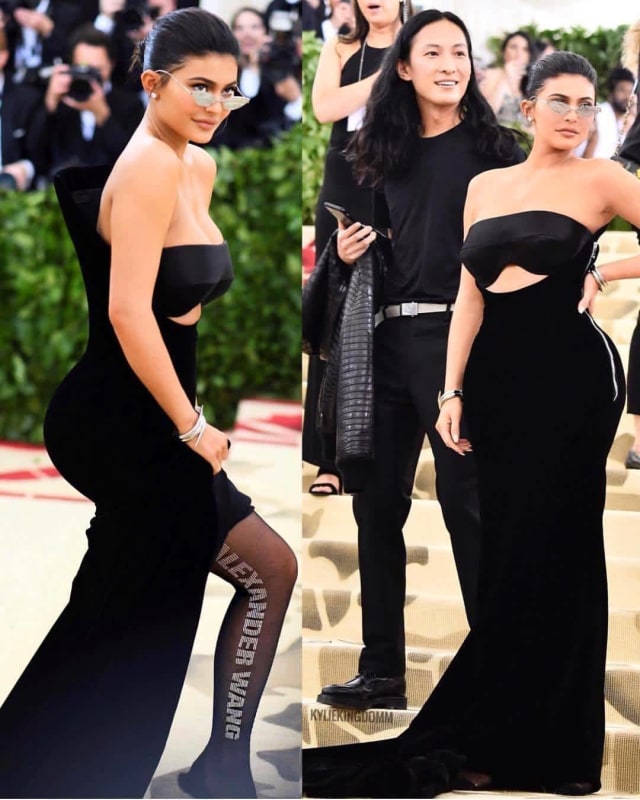Kylie berpose di Met Gala 2018 bersama Alexander Wang (Foto: Instagram/kyliejenner)