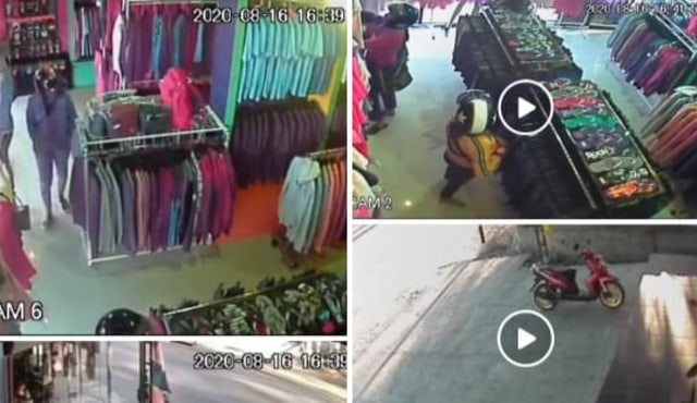 Tiga Wanita Muda Terekam CCTV Curi di Distro  Oesapa Kota 