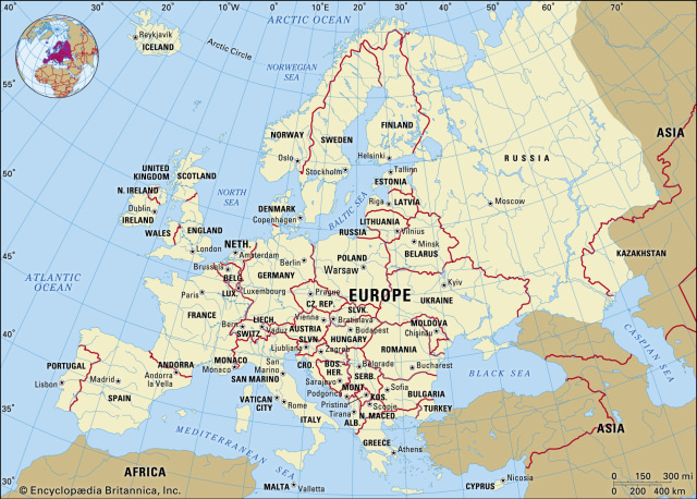 Benua Eropa. Foto: Encyclopedia Britannica 