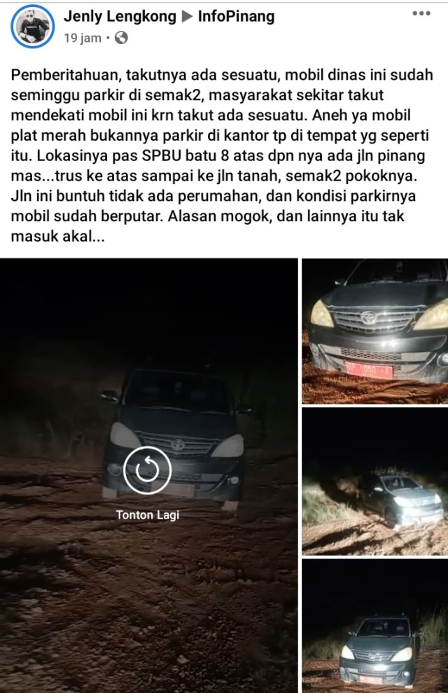 Fakta Mobil Dinas di Tanjungpinang yang Viral karena Ditinggal di Tempat Gelap (103674)