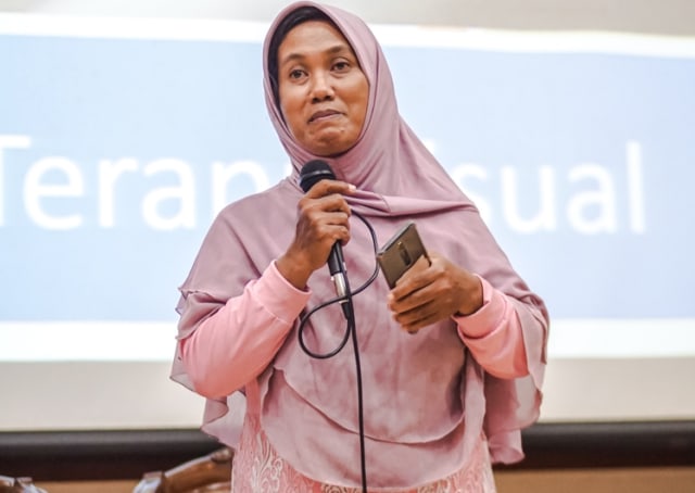 Ketua Yayasan Peduli Kasih Anak Berkebutuhan Khusus (YPKABK) Surabaya, Dr. Sawitri Retno Hadiati﻿