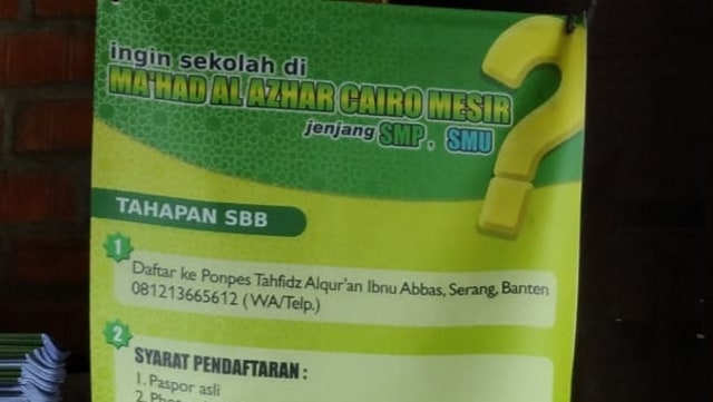 Brosur Pondok IBBAS, Rp 28 Juta untuk Berangkatkan Anak SMP-SMA ke Al Azhar (32872)